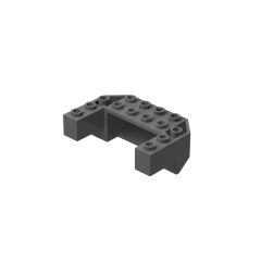 Brick Special, Train Front Sloping Base with 4 Studs on Front #87619 Dark Bluish Gray