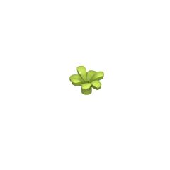 Plant, Flower, Minifig Accessory with 7 Thick Petals and Pin #32606 Lime