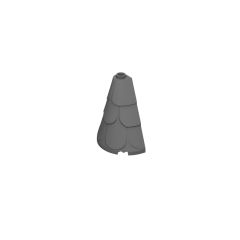 Tower Roof 2 x 4 x 4 Half Cone Shaped with Roof Tiles #35563 Dark Bluish Gray 1/2 KG