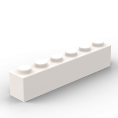Brick 1 x 6 with No Bottom Tubes #3067