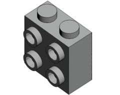 Brick Special 1 x 2 x 1 2/3 with Four Studs on One Side #22885
